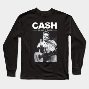 Middle Finger Johnny Cash | Vintage Long Sleeve T-Shirt